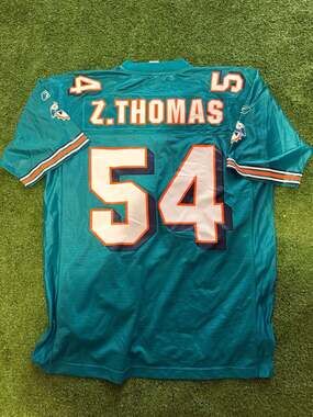 Vintage Reebok NFL Equipment Miami Dolphins Zach Thomas #54 Jersey Size XL
